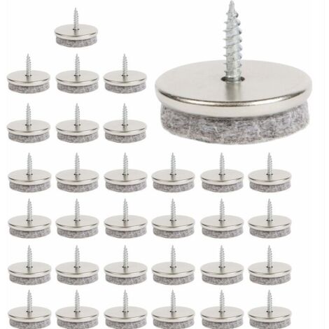 Almohadillas para muebles - Paquete de 32 almohadillas para sillas de 28 mm de diámetro. Almohadillas para muebles con fieltro de 5 mm de grosor que protegen las patas de las sillas.