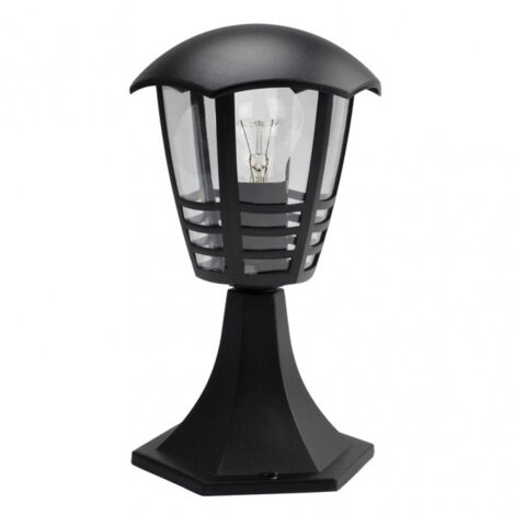 alnilan aluminium außenwandleuchte 1xe27 schwarz 30x16x16x16 cm ip44