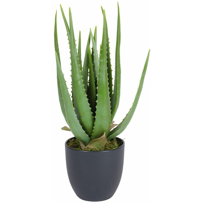 Spetebo - Aloe Vera artificiel dans un pot en plastique - 45cm