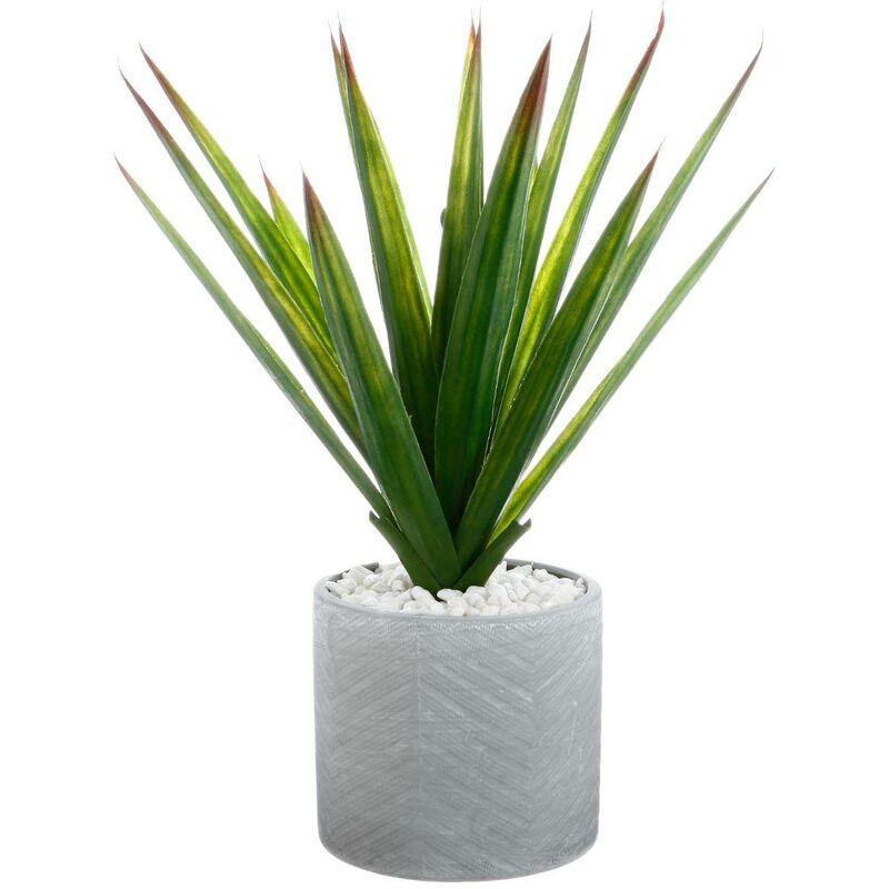 Aloe vera artificiel pot céramique H48cm Atmosphera créateur d'intérieur - Vert