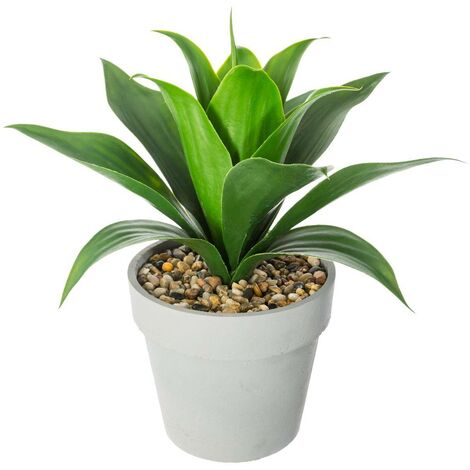 Aloe vera artificiel H34cm - Atmosphera créateur d'intérieur - Gris