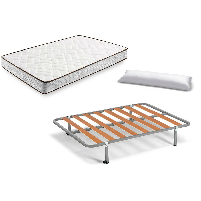

Hogar24 - Aloe Vera + Somier Basic + Almohada Fibra Fibra, Medidas 150x190