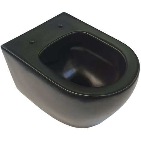 Aloni Design Hänge-WC Schwarz Spülrandlos