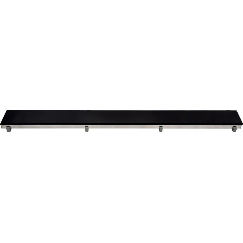 Aloni Duschrinne Ablaufblende Glas Schwarz 70 Cm