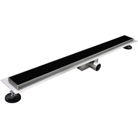 Aloni Duschrinne Schwarz Glas 50cm