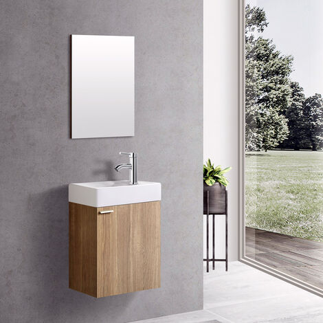 Aloni Elanor Badmöbel Komplett-Set Braun