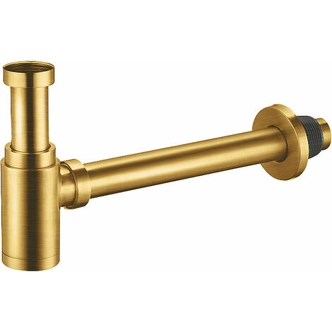 Aloni Messing/Edelstahl Gold gebürstet Siphon 1 1/4"
