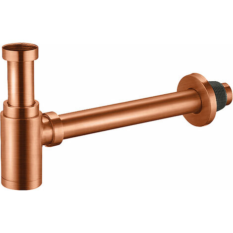 Aloni Messing/Edelstahl Kupfer gebürstet Siphon 1 1/4"