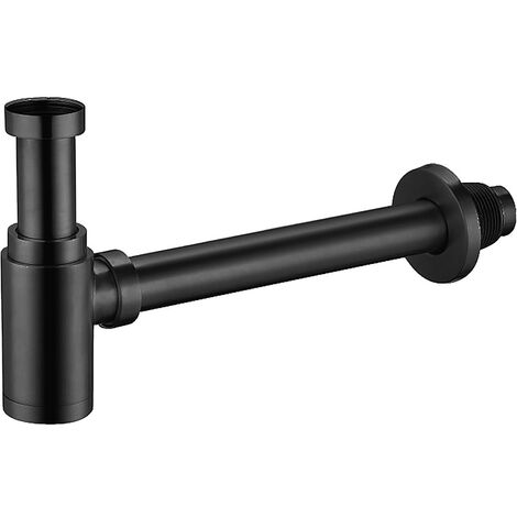 Aloni Messing/Edelstahl schwarz matt Siphon 1 1/4"