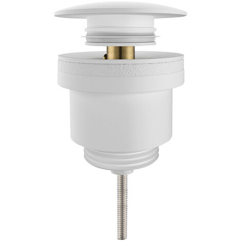 Aloni Pusher Ablaufgarnitur mit Überlauf 1 1/4" weiß matt