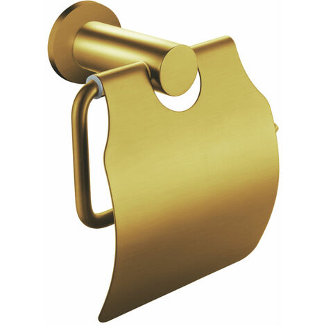 Aloni Toilettenpapierrollenhalter mit Deckel Gold gebürstet