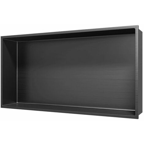 Aloni Wandnische Edelstahl grau gebürstet rostfrei 300x600x100mm