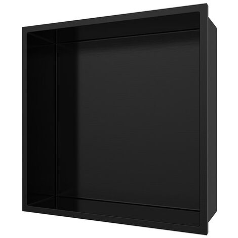 Aloni Wandnische Edelstahl schwarz matt rostfrei 305x305x100mm