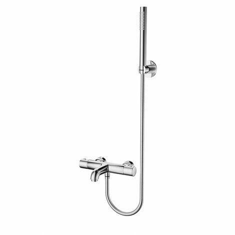 Aloni Wannenarmatur mit Thermostat und Handbrause Chrom