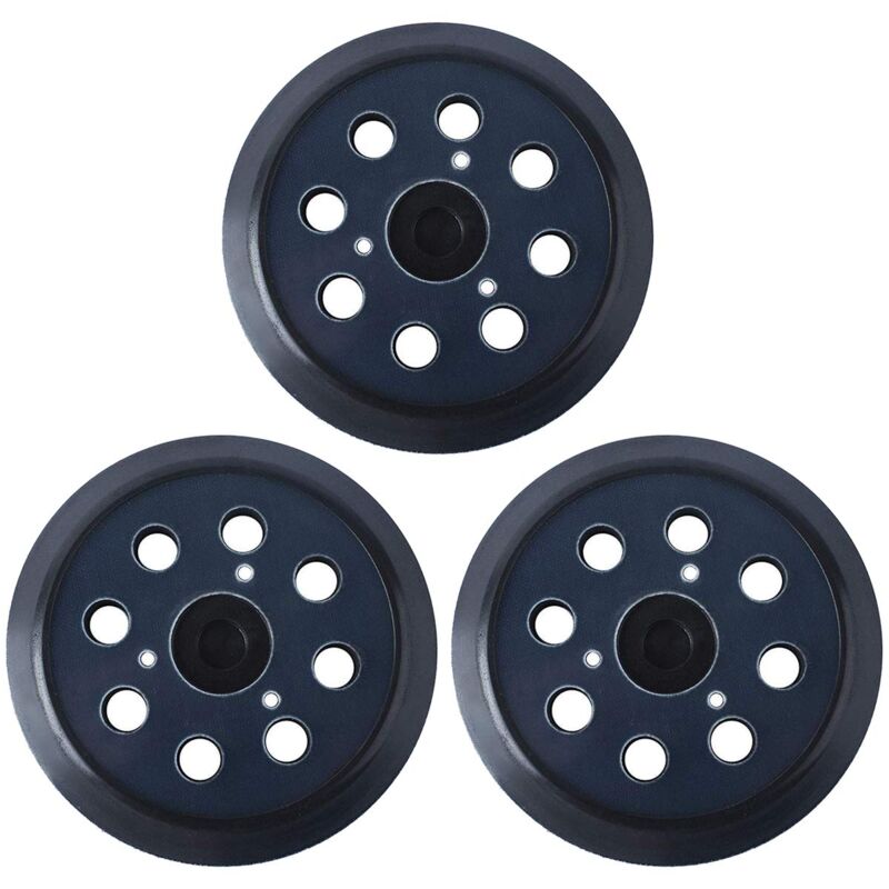 125mm Plateau de ponçage Compatible avec Makita 743081–8 Remplacer le BO5010 BO5041K– Disques de ponçage à 8 trous(3 pièces) - Alovez