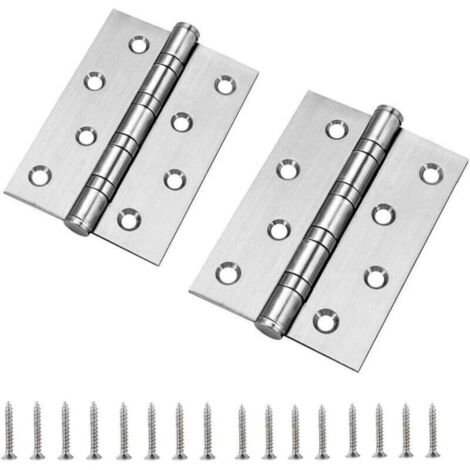 ALOVEZ 2 pezzi cerniera pieghevole piatta fori, cerniera esterna in acciaio inossidabile, cerniera per porta resistente, per porte fisse, porte d'ingresso, porte della camera da letto, porte da giardi