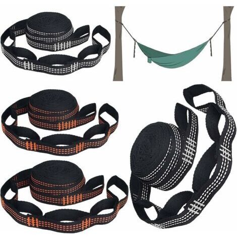 Alovez - 4 sangles arbre cintre hamac fixation hamac poteau chaise suspendue ensemble de fixation hamac barres de fixation suspendus camping hamac accessoires hamac pied sangles hamac fixation,