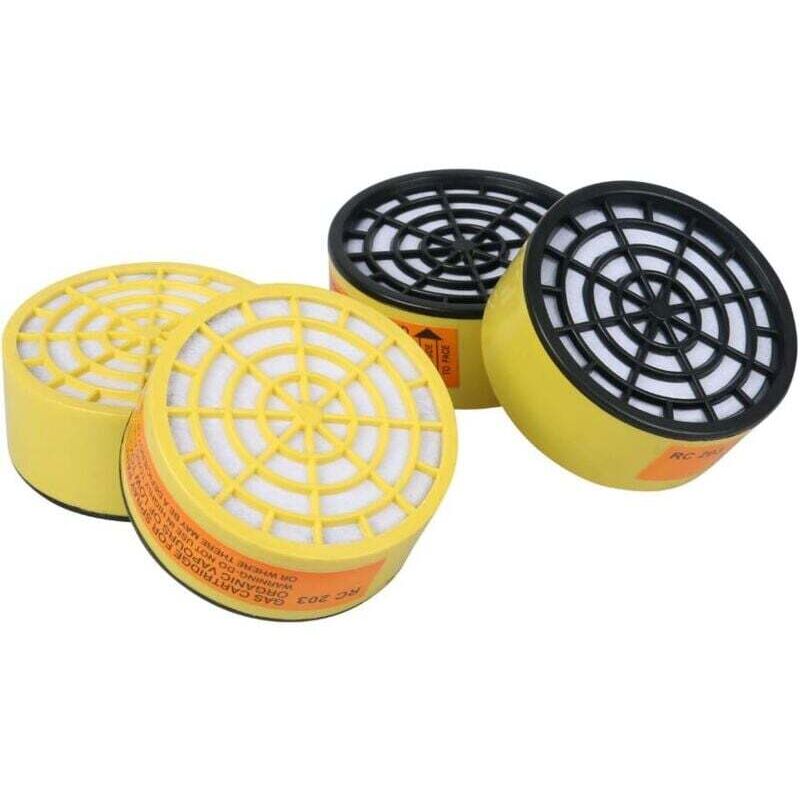 Image of ALOVEZ (4 Stück) Filterkartusche Aktivkohlefilterkartuschen für Gasmasken Atemschutzmasken