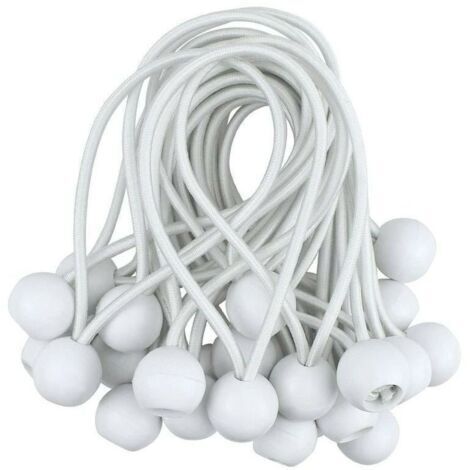Alovez - 50 PCS. Cordon élastique à billes, tensionneur de bâche pour harnais d'extension de rideau pour pavillon, camping, tente, 10 cm