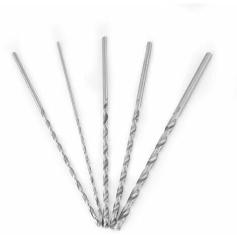 Alovez - 5Pcs Set De Mèches Hélicoïdales En Acier À Haute Vitesse Queue Ronde Diamètres De 2Mm, 3Mm, 3.5Mm, 4Mm, 5Mm, Longueur De 150Mm Pour Outils De Forage, Foreuses, Perceuses, Fraiseuses, Tours