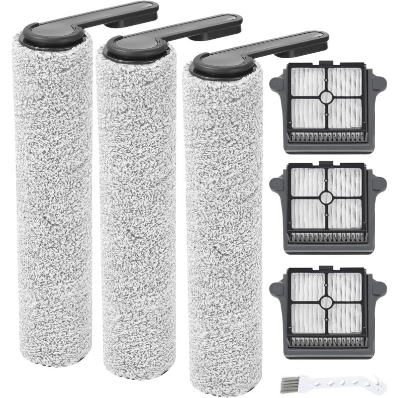 Alovez - 7pcs) Filtres et pièces de rechange Kit Rouleaux de brosse Pièces compatibles Kit d'accessoires pour l'aspirateur eau et poussière Tineco