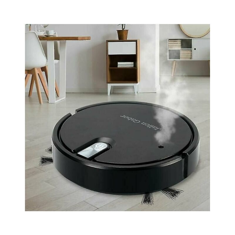 Alovez - Aspirateur Robot Aspirateur sans fil 5 en 1 avec lumières d'ambiance à led Aspirateur humidifiant-COULEUR : Noir