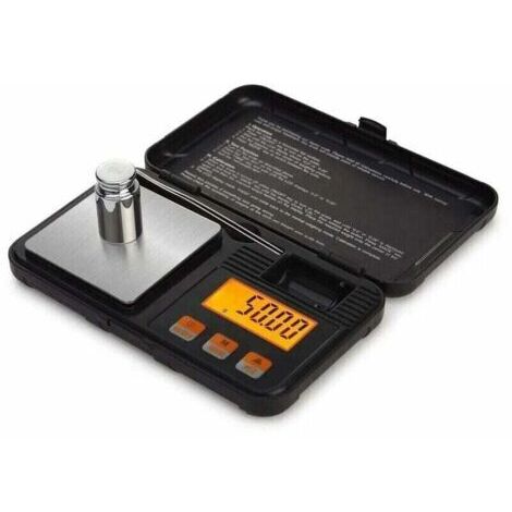 Alovez – Balance de cuisine numérique 50 g – Précision de 0,001 g – Écran LCD rétroéclairé – Pince à épiler incluse – Fonction tare-AquaForge