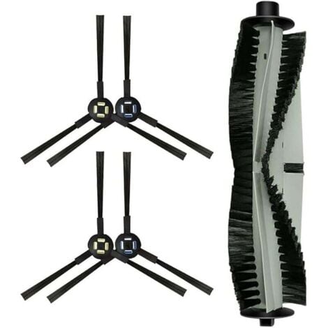 ALOVEZ Brosse aspirateur pour Silvercrest SSR1 SSRA1 pour aspirateur robot pour A9s A9 A7 L100 (1 brosse à rouleau + 4 brosses latérales