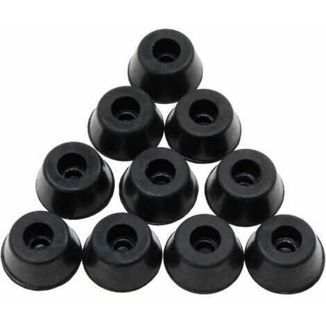 Alovez - Cabinet Rond Noir Cas en Caoutchouc Table Chaise Jambe Pied Pied Pieds Protecteur Anti-dérapant Circulaire tampons de Pare-Chocs 17 x22 x 10mm 50 PCS (17 x22 x 10mm)