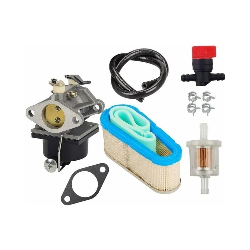 Alovez - Carburateur, avec filtre à air 36356, vanne d'arrêt, filtre à carburant, conduite d'alimentation, pour Tecumseh OHV125, OHV130 et OVH135,