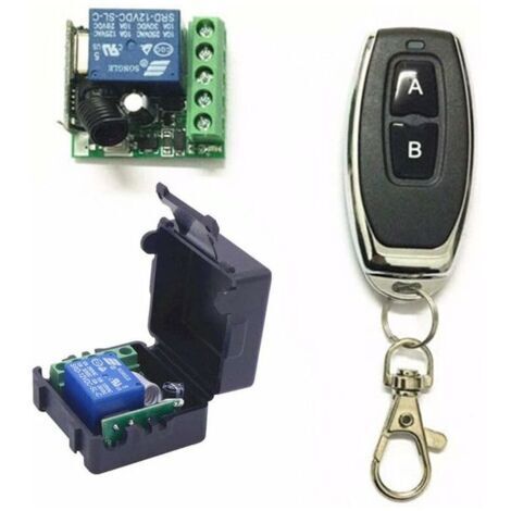 Alovez - Commutateur A Distance Sans Fil 433Mhz Dc 12V 1Ch, Avec Telecommandes De Transmetteur Rf, 1Pc