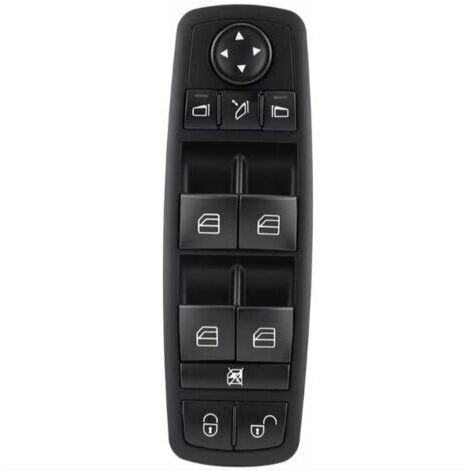 Alovez – Commutateur de fenêtre principal d'alimentation pour Mercedes Benz W169 Classe A W245 Classe B – Plastique noir – Installation facile - 1698206710