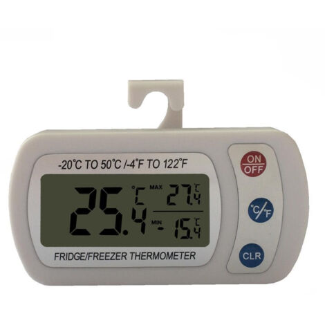 ALOVEZ  Hochpräzises, wasserdichtes elektronisches Thermometer – 2 Stück mit Min/Max-Speicher – für Kühlschrank, Gefrierschrank und Küche