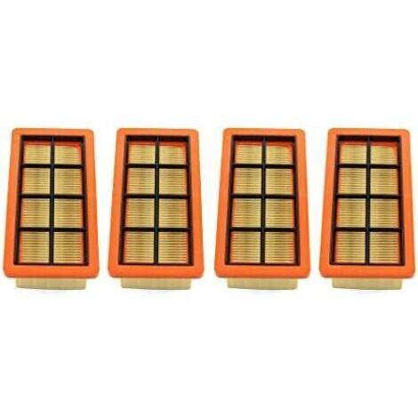 Alovez - Lot de 4 filtres pour Aspirateur Karcher 6.415-953.0 AD2 AD3 AD4 Plat Plissés Filtre, Accessoire pour les Aspirateurs