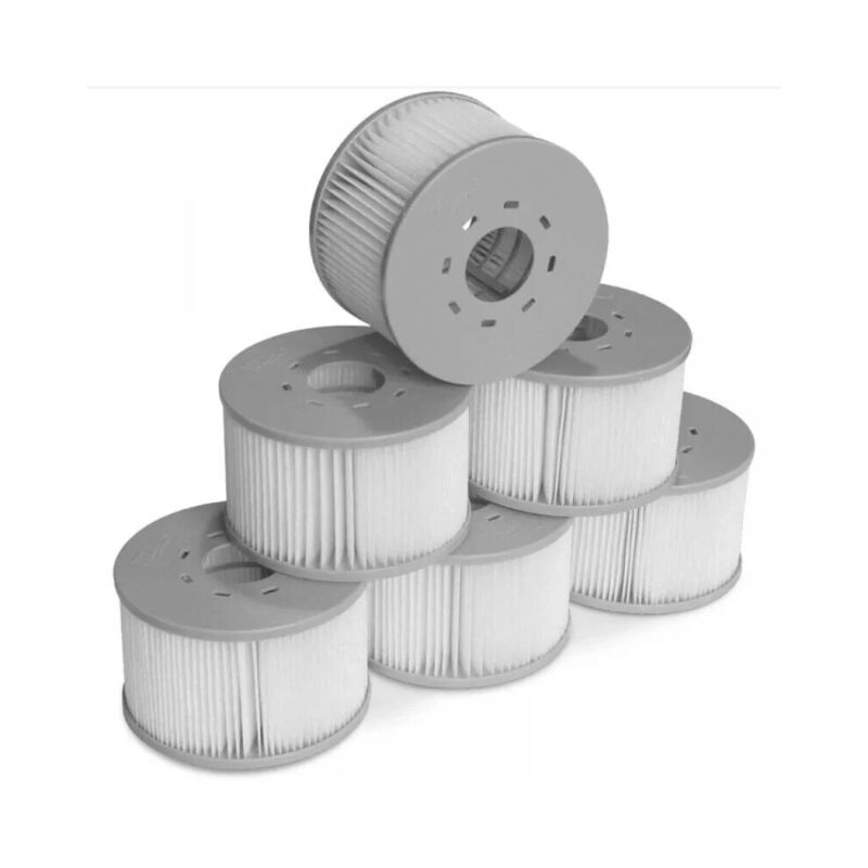 Lot de 6 cartouches filtrantes pour spa gonflable mspa - Blanc - Alovez