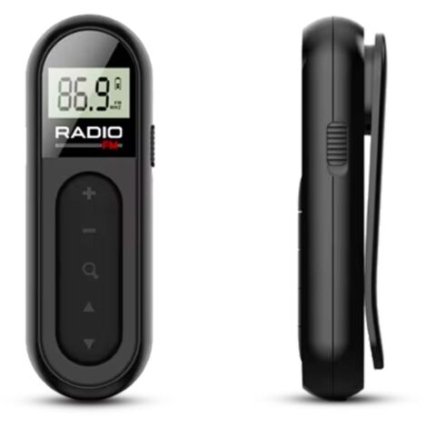 ALOVEZ Mini radio FM à écran Pocket - Petit radio portable de Poche - Rechargeable avec batterie - Idéal pour la marche et le voyage