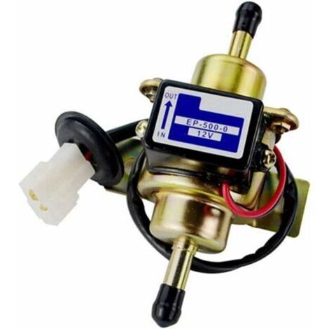 Alovez - Pompe a Fuel Electrique de Voiture, Pompe Gasoil Basse Pression en Métal 3 à 5 PSI Pompe à Carburant pétrole brut en Ligne（12V）EP500-0 EP502-0
