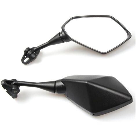 ALOVEZ Rétroviseurs Universels Moto, Miroirs Sport pour Guidon Café Racer, Montage Inversé en Aluminium CNC Réglable