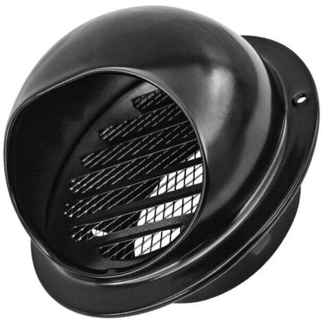 ALOVEZ  Rond Grille De Ventilation Décoration Murale Hotte, Noir Grille D'Aération Ronde en Acier Inoxydable, Sortie D'évacuation avec Filet AntiSinsectes, Facile À Utiliser, Imperméabiliser