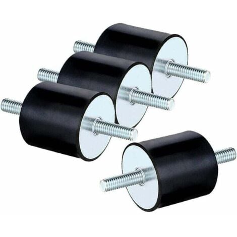 ONTWAY ALOVEZ Silent Block M8, 4 Stück Anti-Vibrations-Gummi-Silenblock-Bolzen, doppelseitige Schraube Anti-Vibrations-Absorber für Boots-Auto-Schalldämpfer-Stoßdämpfer – (M8 x 20, 30 x 30),