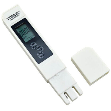 Alovez - Testeur numérique de qualité de l'eau TDS EC, plage de 0 à 9990, compteur de température pour la pureté de l'eau, testeur PPM