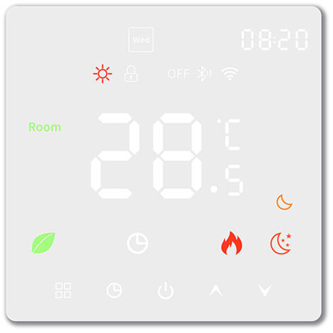ALOVEZ Thermostat Intelligent WiFi Tuya pour Plancher Chauffant Électrique, Compatible avec Chaudières Gaz à Fonction Liaison pour Contrôle Plancher Chauffant Hydraulique
