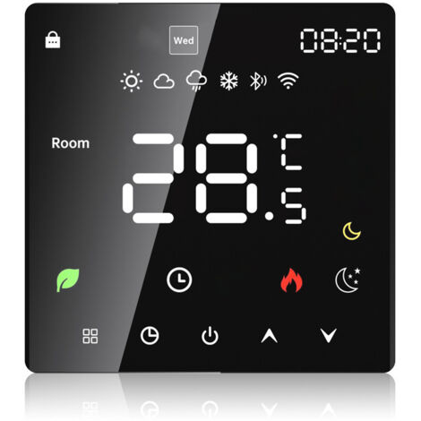 ALOVEZ Thermostat Intelligent WiFi Tuya pour Plancher Chauffant Électrique, Compatible avec Chaudières Gaz à Fonction Liaison pour Contrôle Plancher Chauffant Hydraulique