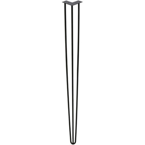 ALOVZE 4 x Haarnadelbeine, DIY-Tischbeine aus Stahl, Tischgleiter, austauschbare Tischbeine, 3 Halterungen, 72 cm