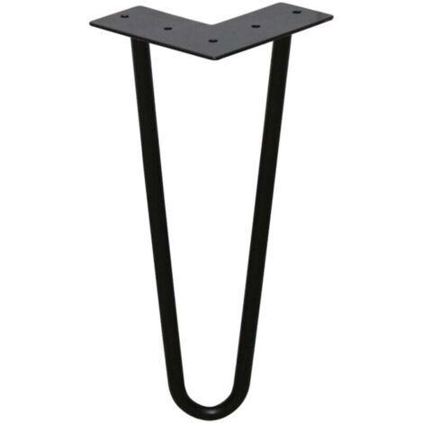 ALOVZE 4 x Haarnadelbeine, Tischbeine aus Stahl, DIY-Tischgleiter, austauschbare Tischbeine, 2 Steigbügel, 20 cm