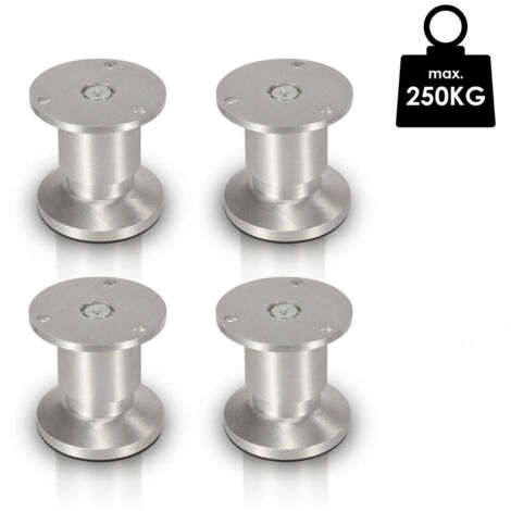 ALOVZE 4X Gambe per mobili, Gamba di supporto per divano, Gamba per mobile, Regolabile, per armadio, divano, Gambe per letto, Alluminio, 80 mm