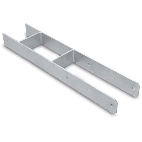 ALOVZE 4x H-Anker Pfostenträger Feuerverzinkter Pfostenträger 600MM H-Pfostenträger 91MM