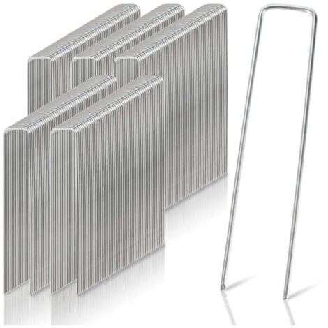 ALOVZE Lot de 50-1000 Piquets de fixation, Ø2,8mm, en acier galvanisé pour bâche, Toile de Paillage - 250pcs