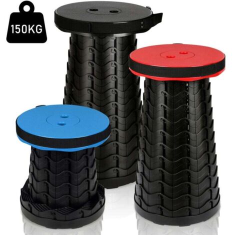 ALOVZE Sedia pieghevole portatile Sedia da campeggio compatta Leggera Telescopica 150 kg Sgabello pieghevole per esterni Portatile, blu