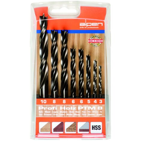 Alpen 600093100 kit 8 punte da legno HSS